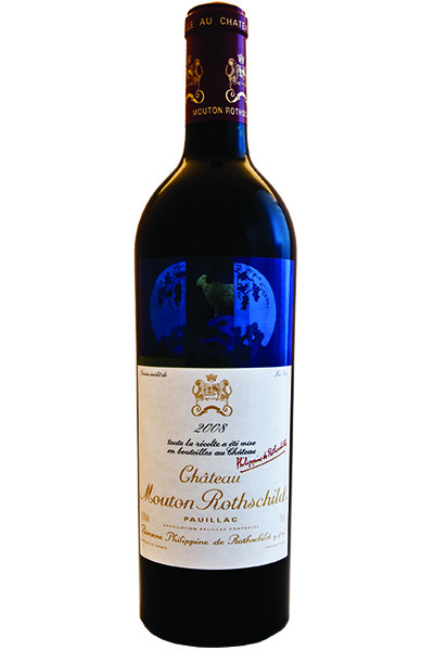 Chateau Mouton-Rothschild, 1er Grand Cru Classe, Pauillac, Bordeaux, France, 2008