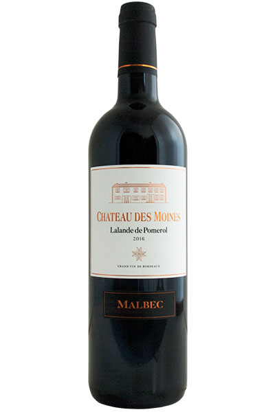 Malbec, Chateau des Moines, Lalande de Pomerol, Bordeaux, France, 2016