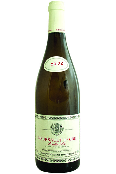 Meursault, 1er Cru, Goutte d'Or, Domaine Vincent Bouzereau, Burgundy, France, 2020