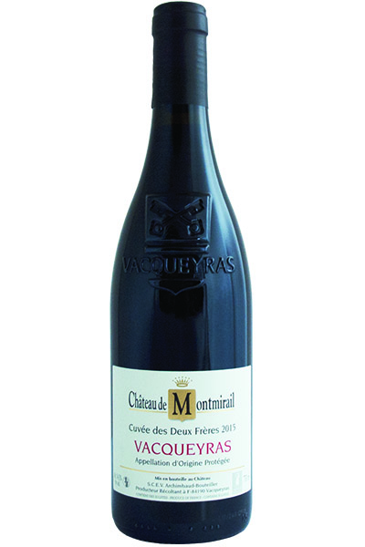 Vacqueyras Rouge, Cuvee des Deux Freres, Chateau de Montmirail, Rhone, France, 2015