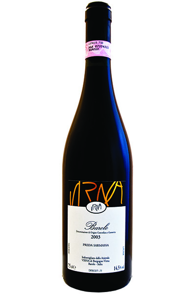 Barolo DOCG, Preda Sarmassa, Azienda Virna di Borgogno, Piemonte, Italy, 2003