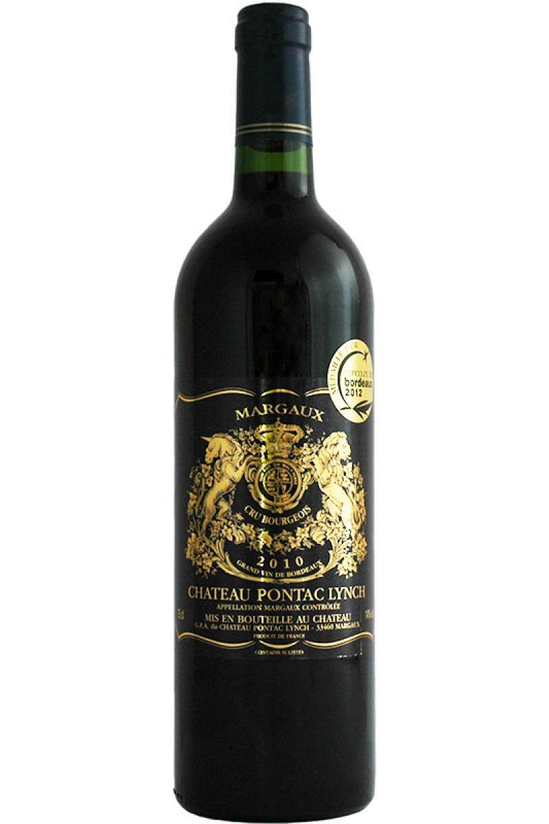 Château Pontac-Lynch, Cru Bourgeois, Margaux, France, 2010 (with Wooden Box per Case of 6 Bottles)
